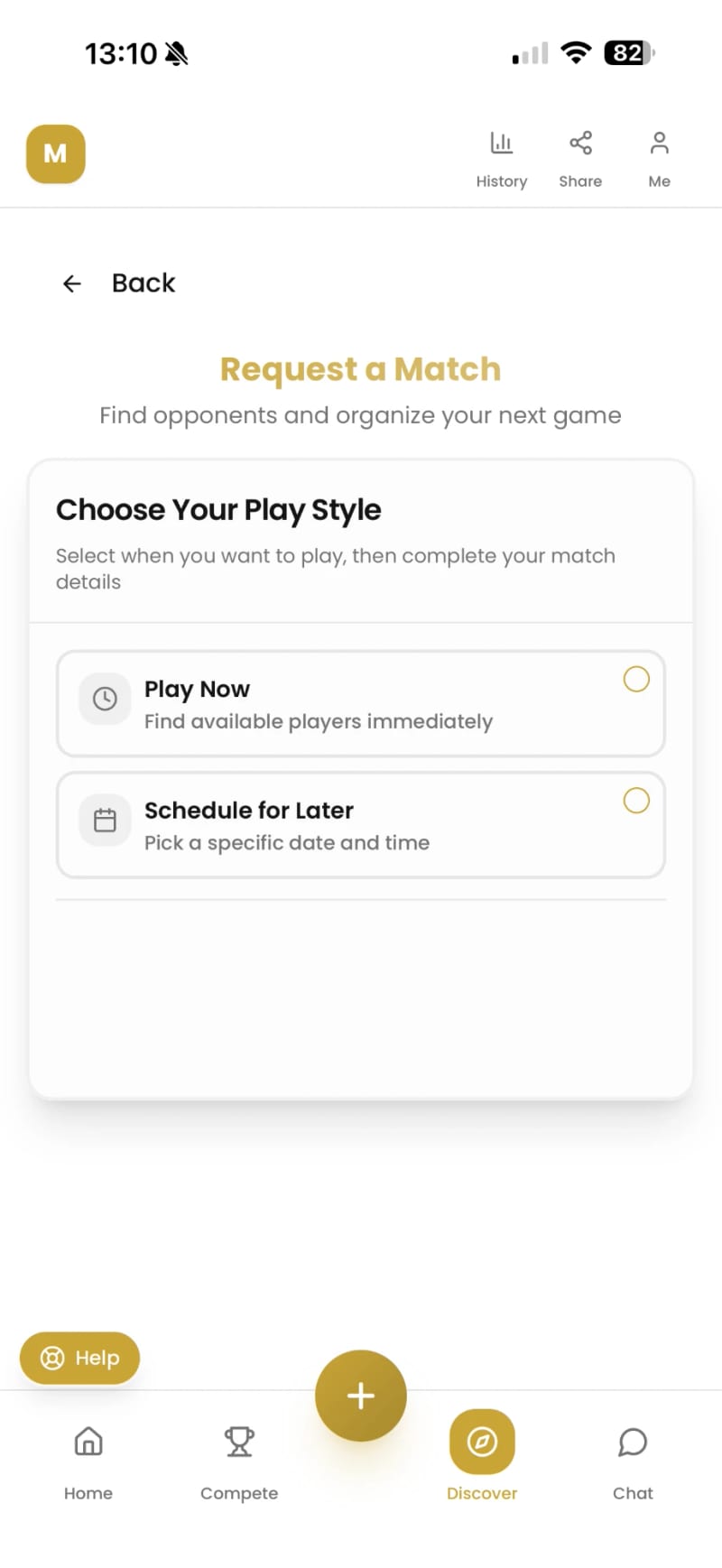 Request a match